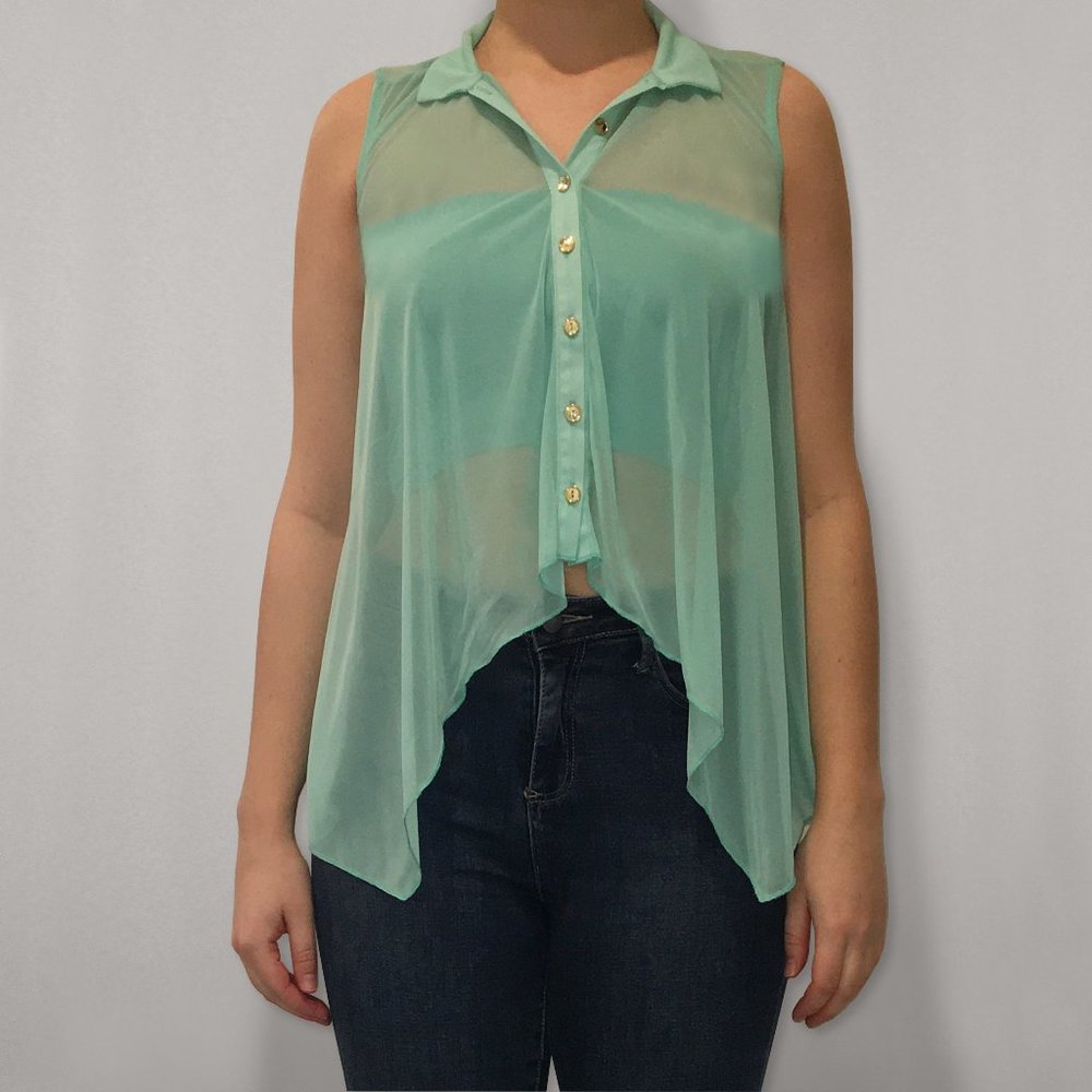 Charlotte Russe Sheer Top - Picture 1 of 4